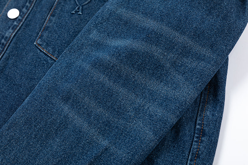Ami paris 3D Embossed Heart Denim Jacket 835