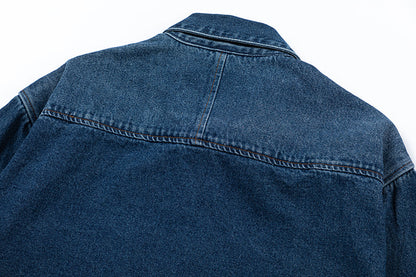 Ami paris 3D Embossed Heart Denim Jacket 835