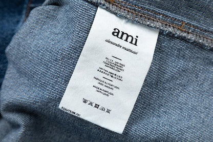 Ami paris 3D Embossed Heart Denim Jacket 835