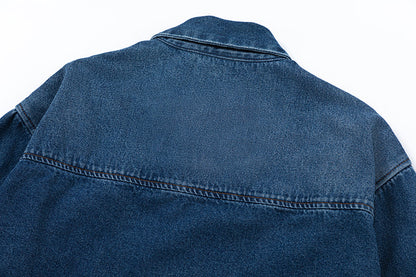 Ami paris Metal Heart Embellished Denim Jacket 834