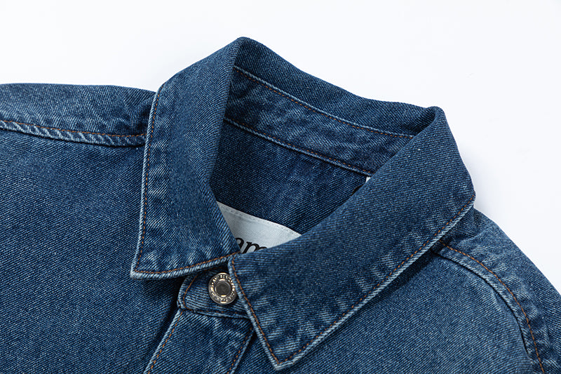 Ami paris 3D Embossed Heart Denim Jacket 835