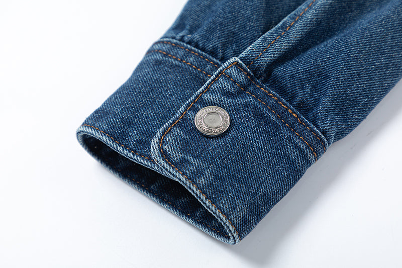 Ami paris 3D Embossed Heart Denim Jacket 835