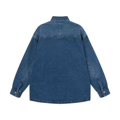 Ami paris 3D Embossed Heart Denim Jacket 835