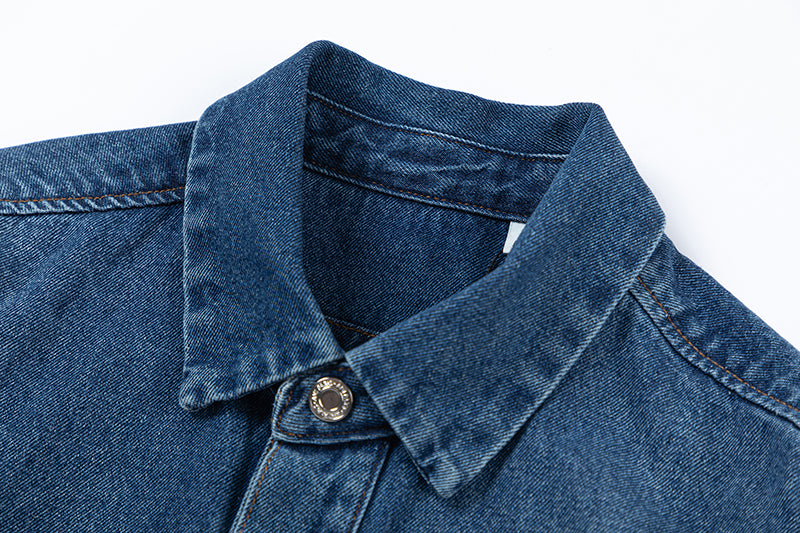 Ami paris Metal Heart Embellished Denim Jacket 834