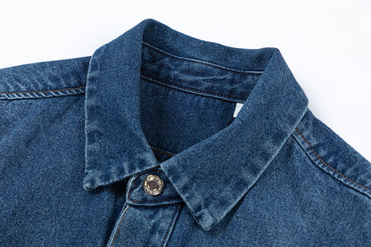 Ami paris Metal Heart Embellished Denim Jacket 834