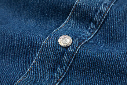 Ami paris Metal Heart Embellished Denim Jacket 834