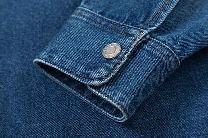 Ami paris Metal Heart Embellished Denim Jacket 834