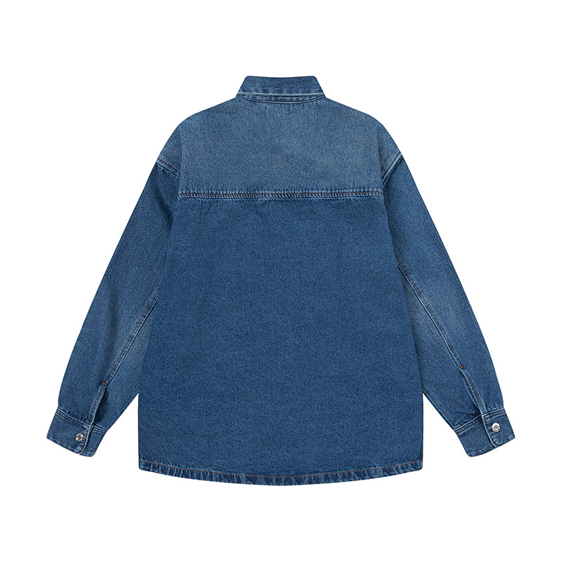 Ami paris Metal Heart Embellished Denim Jacket 834