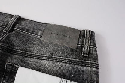 PURPLE New High Quality Mens Jeans Designer Jeans Fashion Distressed Ripped Denim Cargo For Men High Street Fashion 9031