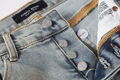 PURPLE Men Streetwear Skinny Jeans Light Gray Wash with Multi-Color Paint Splatter and Distressed Patches 9071