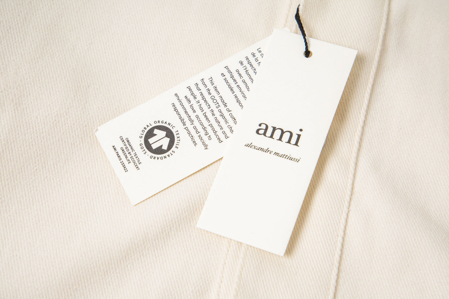 Ami paris Classic Heart Embroidered Long-Length Denim Shirt 848