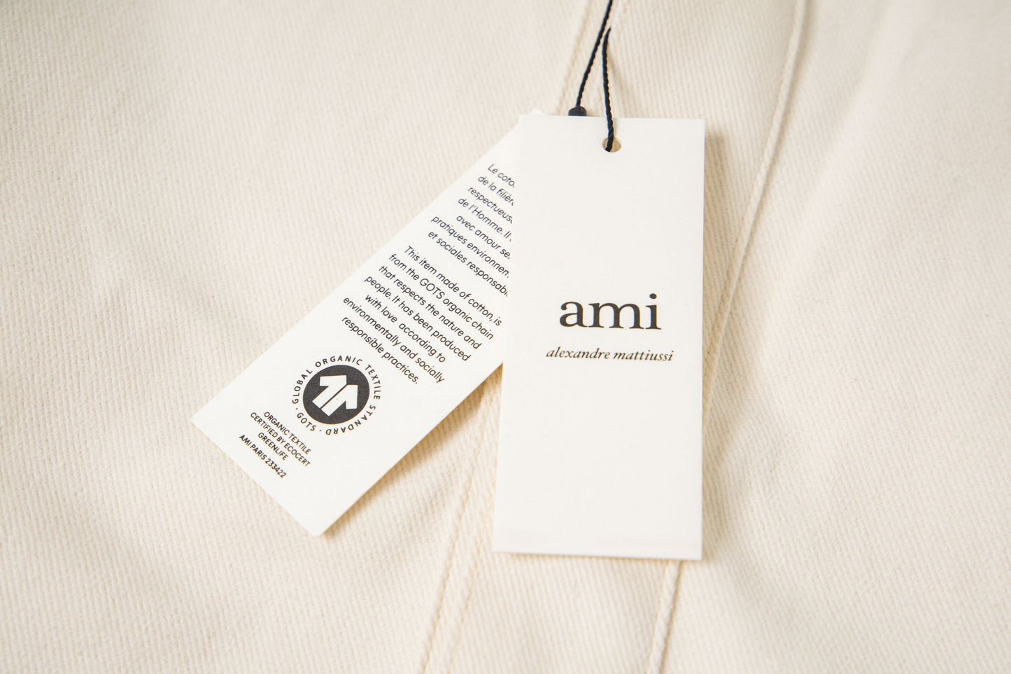 Ami paris Classic Heart Embroidered Long-Length Denim Shirt 848