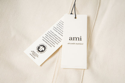 Ami paris Classic Heart Embroidered Long-Length Denim Shirt 848
