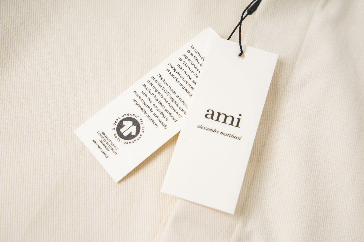 Ami paris Classic Heart Embroidered Cropped Denim Shirt 847